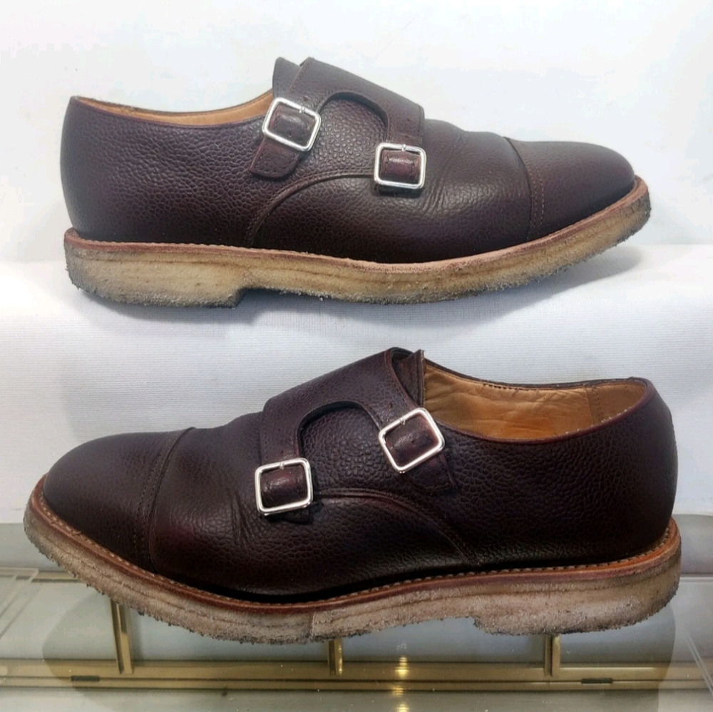 Mark McNairy Monk Strap Dress Shoes Mens sz 11.5 Cordovan Brown Made in England